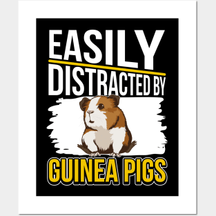 Easily Distracted By Guinea Pigs Posters and Art